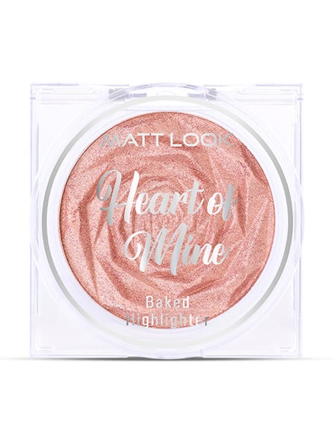 Matt Look Heart of Mine Baked Highlighter 06 Rosy Dew - 8 gm-picture-22