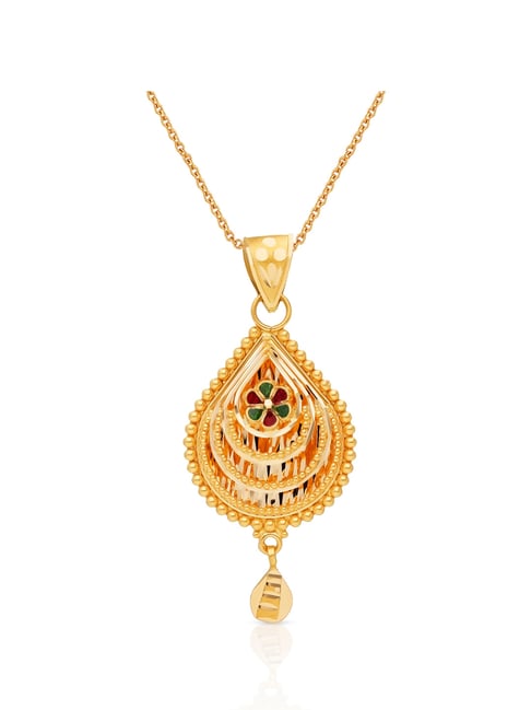 Malabar Gold & Diamonds 22k BIS Hallmark Yellow Gold Pendant for Women