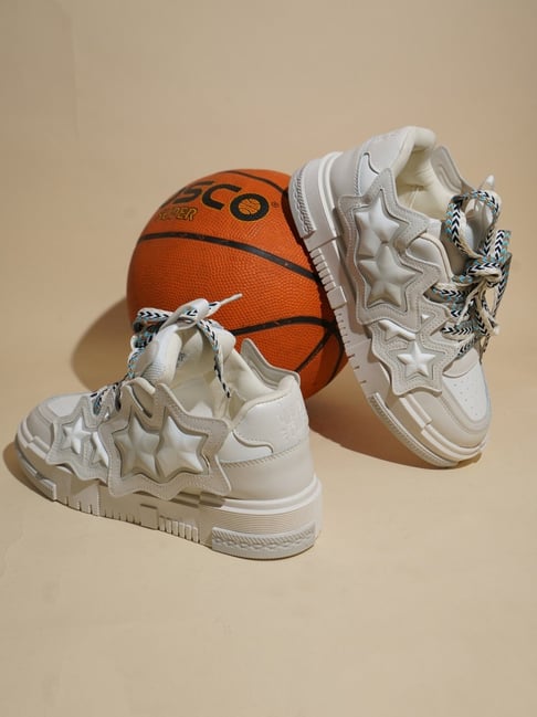 The White Pole Men's Beige Casual Sneakers