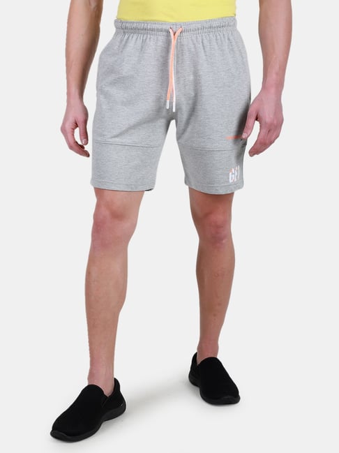 Duke M.Grey Melange Regular Fit Sports Shorts