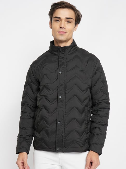 Duke Black Regular Fit Quilted Quilted Jacket-image-7