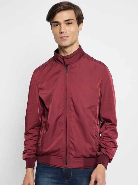 Duke Wine Black Slim Fit Reversible Jacket