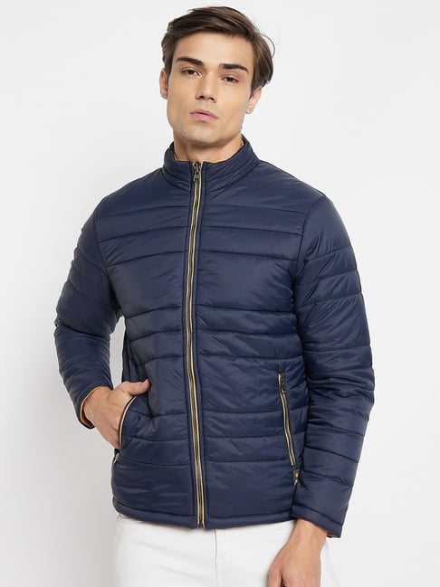 Duke Navy Regular Fit Quilted Reversible Jacket-picture-31