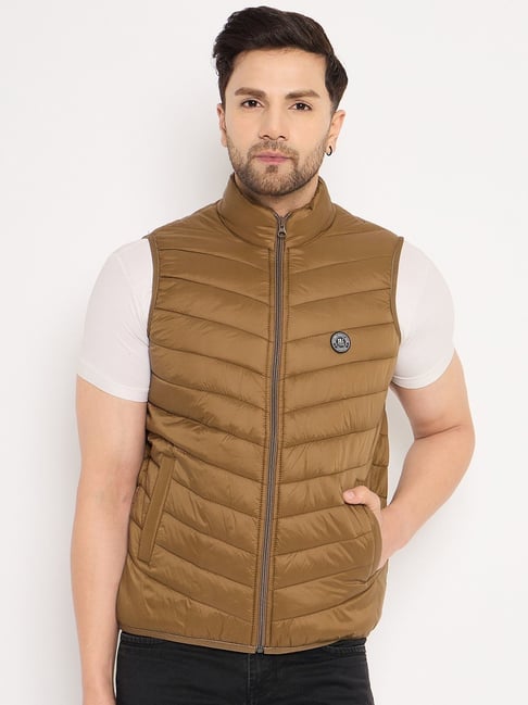 Buy Duke Lightkhaki Slim Fit Quilted Quilted Jacket for Mens Online Tata CLiQ