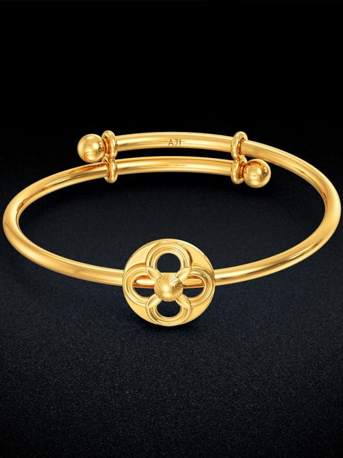 Joyalukkas 22k Yellow Gold Floral Elegance Kid's Bangle-picture-22