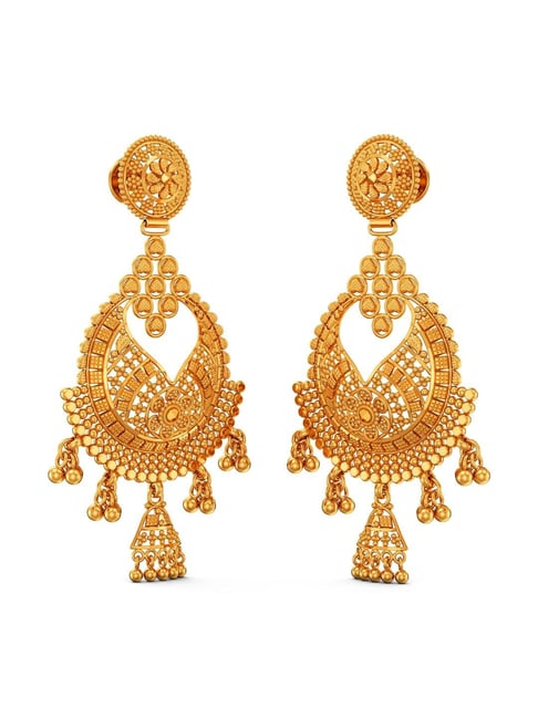 Senco Jhumka Desighn Earrings Senco Gold Plated Jewellery Senco