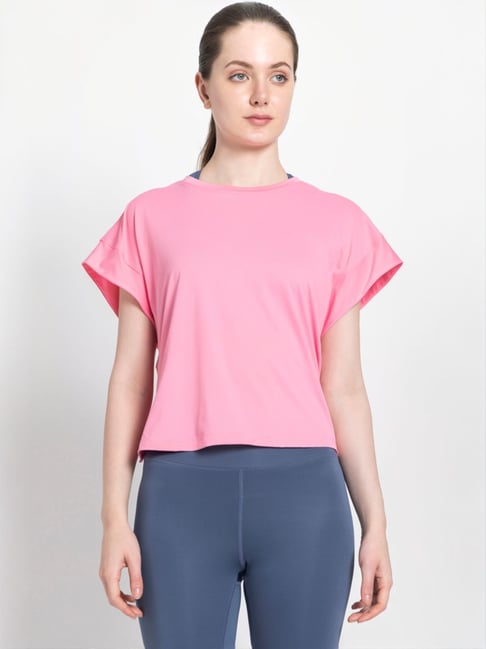 adidas Pink Regular Fit Sports T-Shirt-picture-11