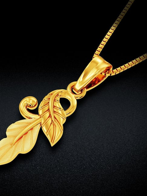 Buy Joyalukkas 22k Elegant Gold Leaf Pendant Online At Best Price