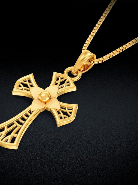 22k Gold Cross Pendant Joyalukkas Buy Joyalukkas 22k Divine Cross