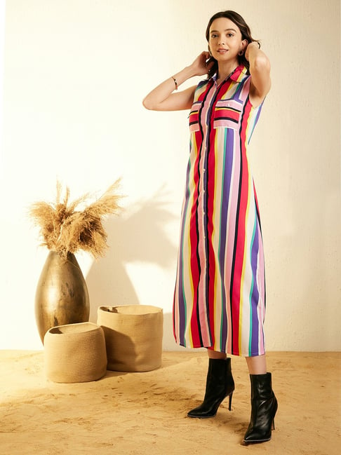 Multicolor striped dress hotsell