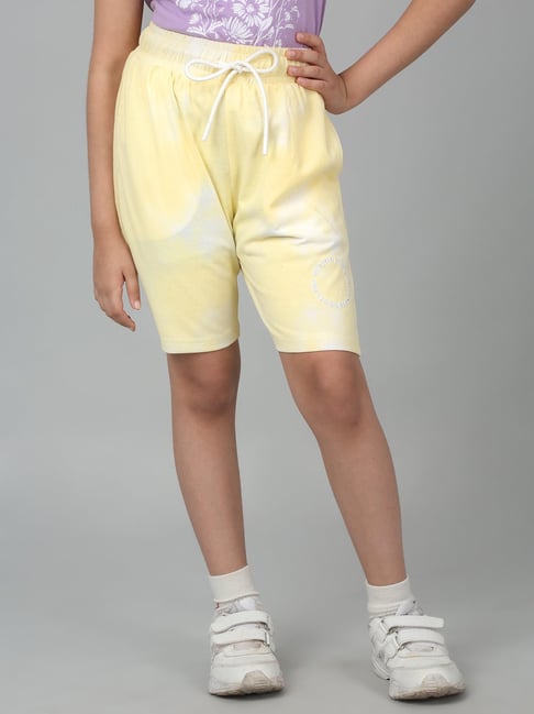 Cantabil Kids Yellow Tie-Dye Shorts-picture-48