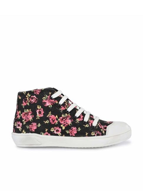 Carlo Romano Kids Black & White Ankle High Sneakers