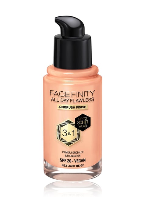 Max Factor Face Finity All Day Flawless 3 In 1 Foundation SPF 20 N32 Light Beige - 30 ml-picture-23