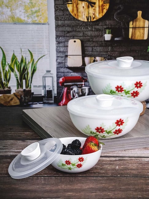 Buy Cello White Opalware 3-Piece Mixing Bowl Set at Best Price