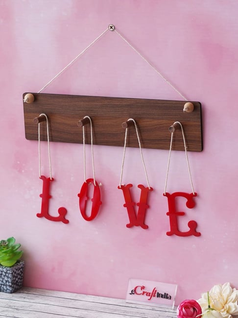 eCraftIndia Multicolor Wood LOVE Sign Wooden Wall Hanging-picture-16