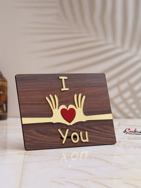 eCraftIndia Multicolor Wood I Love You Decorative Showpiece-picture-29