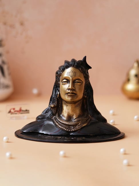 eCraftIndia Golden Brass Lord Adiyogi Shiva Statue-picture-22