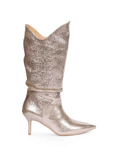Buy Saint G Women's NAYELI Silver Stiletto Booties for Women at