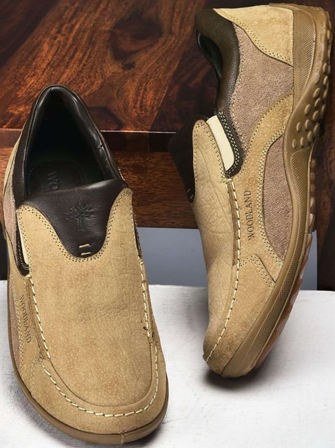 Woodland Men's Khaki Casual Loafers