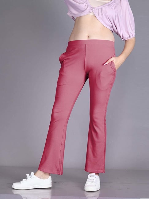 Pink bootcut pants best sale