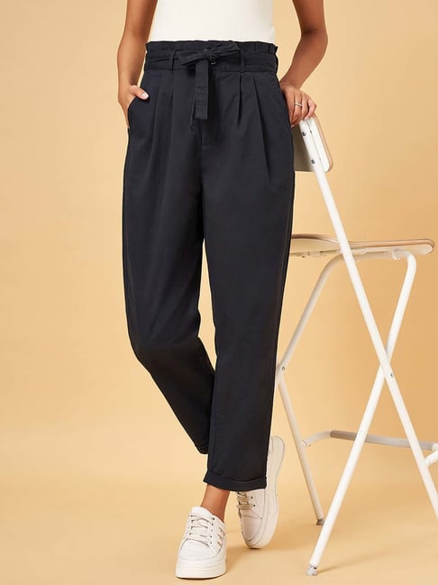 YU by Pantaloons Navy Mid Rise Pants-picture-23