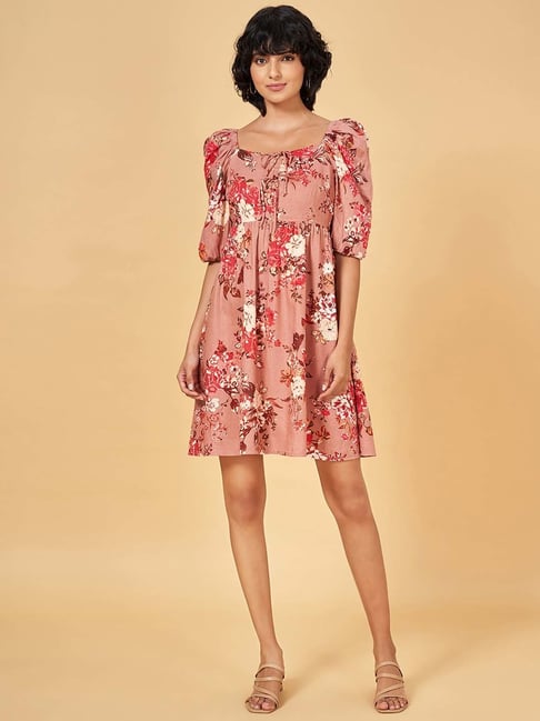 Honey by Pantaloons Pink Printed A-Line Dress-picture-43