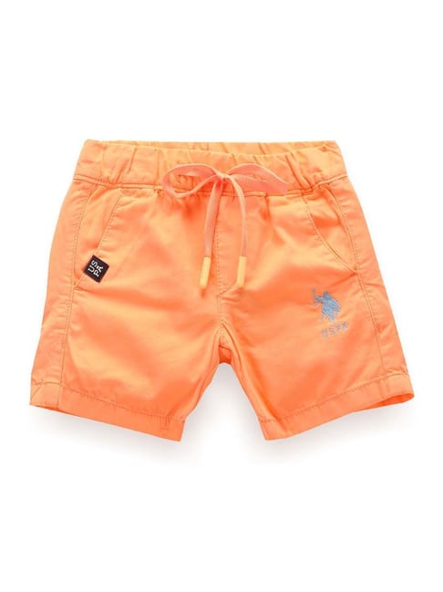 U.S. Polo Assn. Kids Orange Cotton Regular Fit Shorts-picture-30