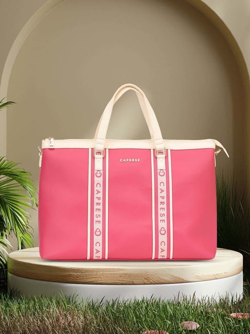 Caprese Trinity Laptop Bag Large Fuchsia Women Handbag Office Handbag  The Kiara Collection