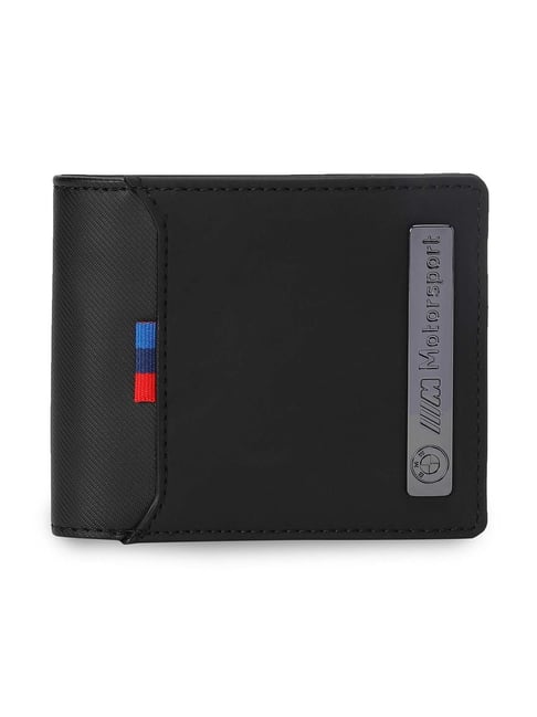 Puma BMW Black Casual Polyester Bi-Fold Wallet For Men