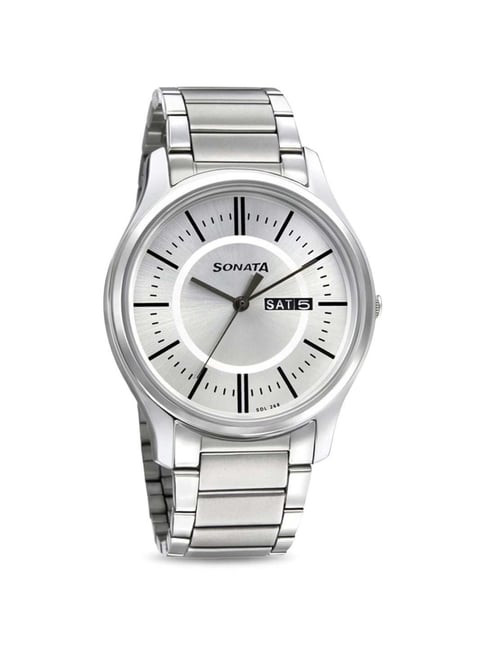 Sonata Essentials NS77082SM02W Analog Watch for Men