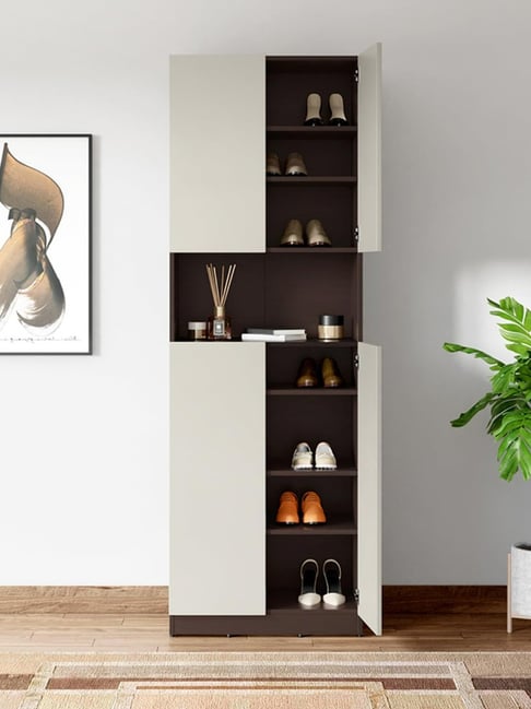 wooden shoe godrej steel shoe rack