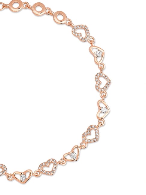 Silver Bracelet Rose Gold Beaverbrooks Heart Bracelet Infinity