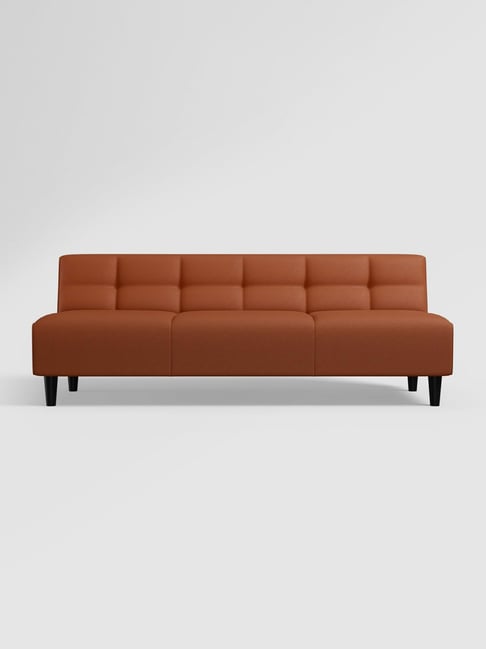 Godrej Interio Suez Tobac Brown Solid Wood 3 Seater Sofa-picture-41