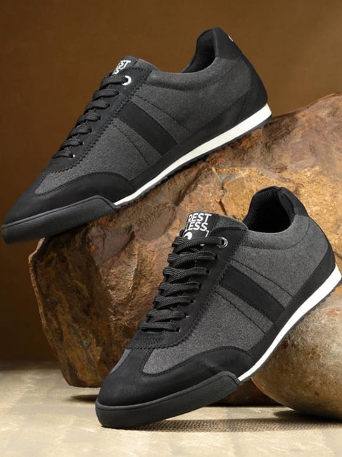 Price History of Spykar Men's BLAZE-CANVA Black Casual Sneakers