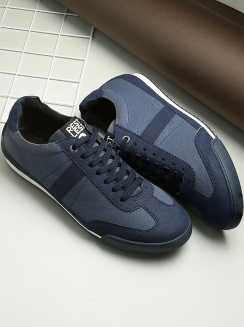 Spykar Men's BLAZE-CANVA Blue Casual Sneakers