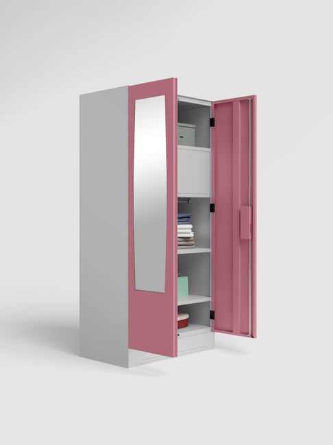 Buy Godrej Interio Slimline Dusty Rose Alloy Steel Door Almirah