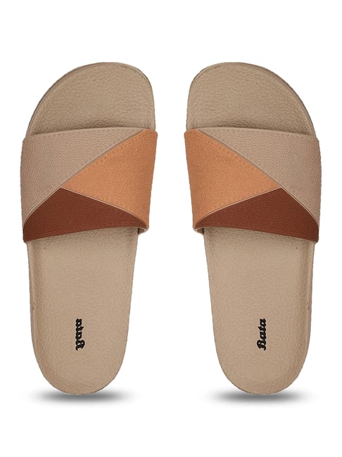 Bata Women's IVY Beige Slides