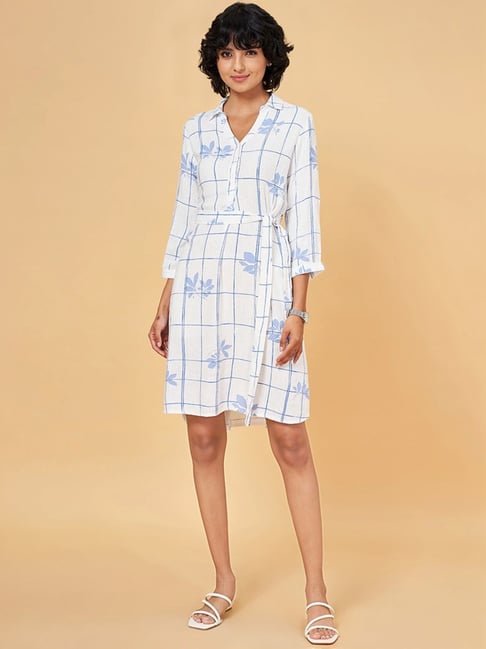 Annabelle by Pantaloons White Printed A-Line Dress-picture-48