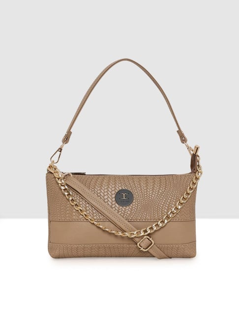 Buy Esbeda Beige Textured Small Shoulder Bag at Best Price Tata CLiQ