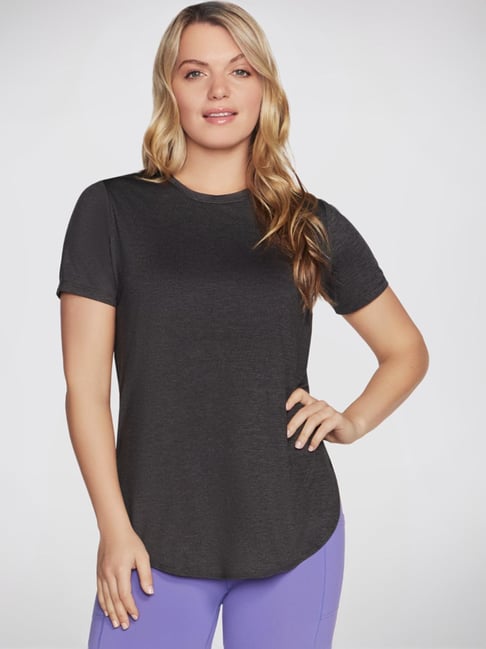 Skechers Black Regular Fit Sports T-Shirt-picture-18