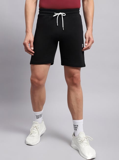 Rock.it Black Cotton Regular Fit Shorts-picture-21