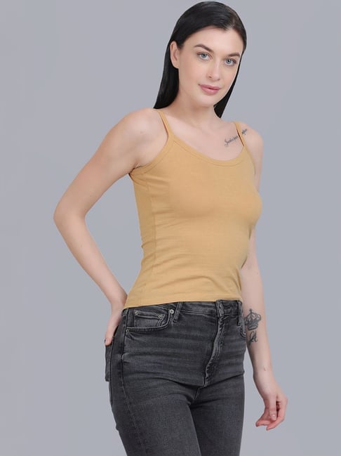 mod & shy Beige Cotton Camisole