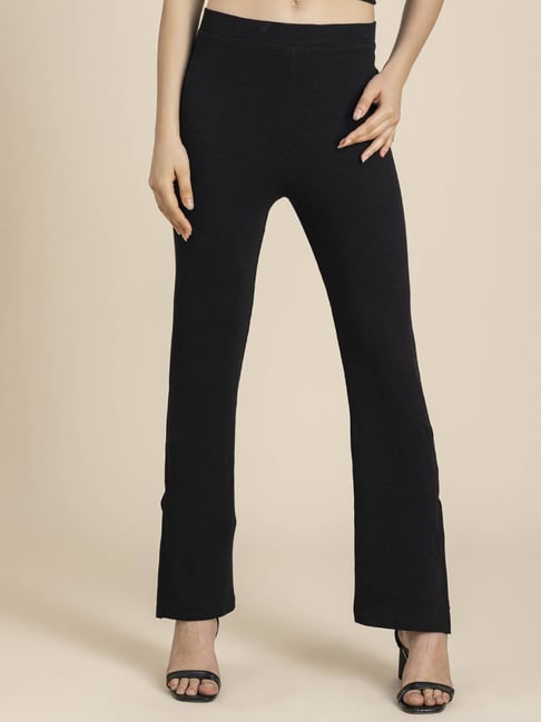 Moomaya Black Regular Fit Pants-picture-19