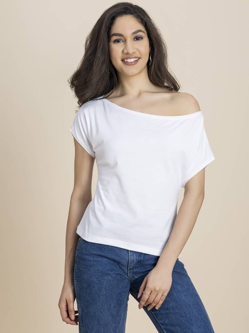 Moomaya White Regular Fit T-Shirt-picture-18