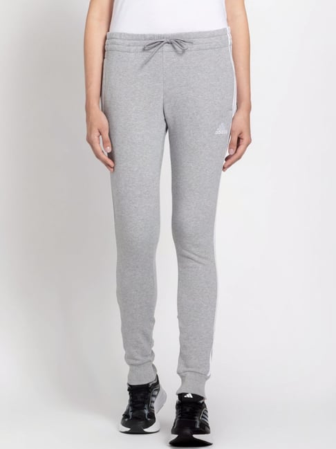 Buy ADIDAS Grey Cotton Striped Sports Joggers for Women Online Tata CLiQ