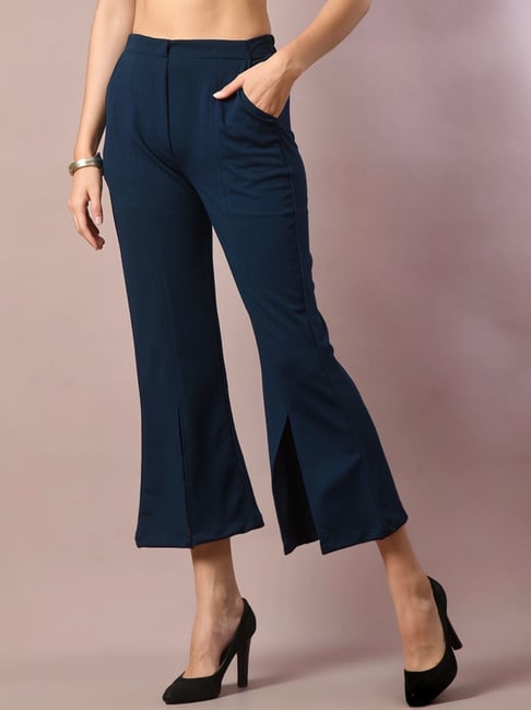 Myshka Blue Flare Fit Pants-picture-13