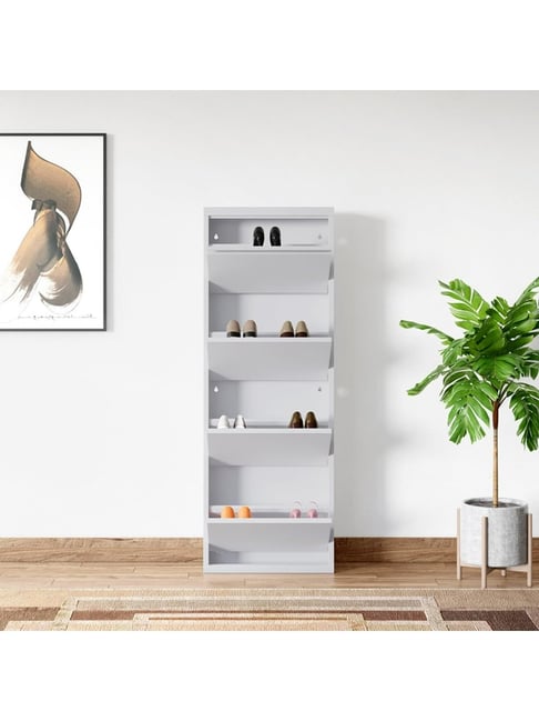 Buy Godrej Interio Step in L White Carbon Steel Shoe Cabinet at