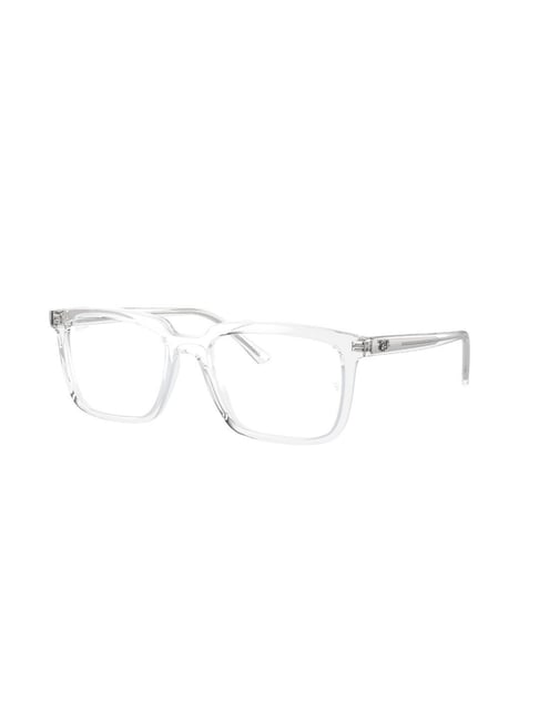 Buy Ray-Ban Transparent Rectangular Unisex Eye Frames at Best