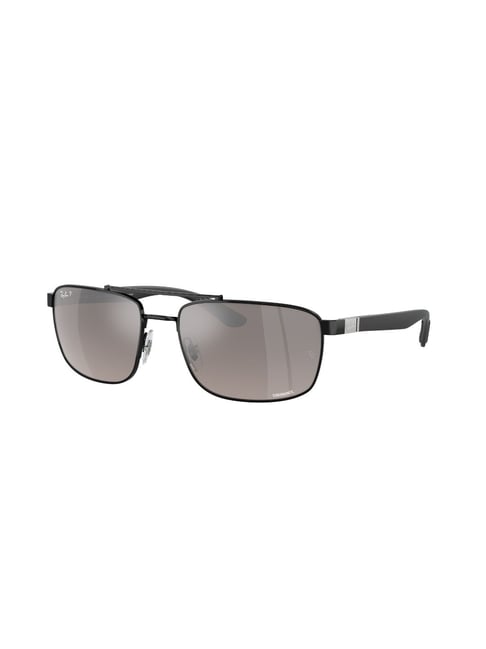 Buy Ray-Ban Silver Rectangular Unisex Sunglasses at Best Price