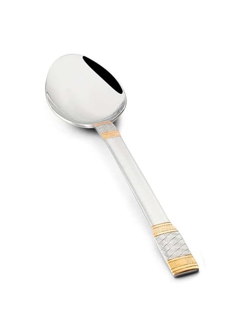 FnS Celebration Silver & Gold Stainless Steel Gravy Ladle